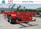 20 Ft Skeletal Trailers , 2 Axle Container Delivery Trailer For Terminal Use