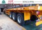 50 Tons 40FT Flatbed Trailer Heavy Duty With 3 Axles For West Africa