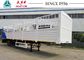 White Color 40 Feet Fence Cargo Trailer , High Side Wall Trailer With 3 Axle